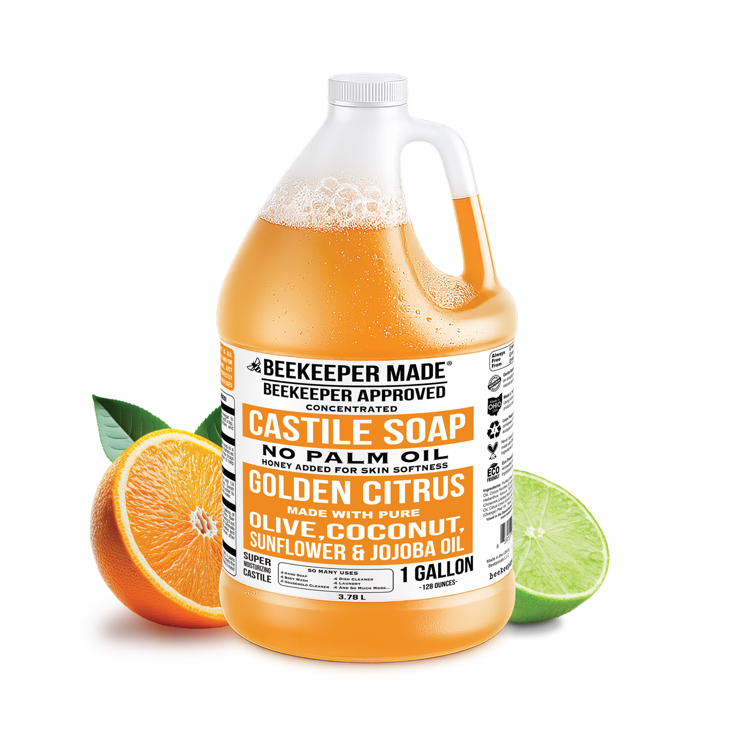 1 GALLON LIQUID NATURAL CASTILE SOAP