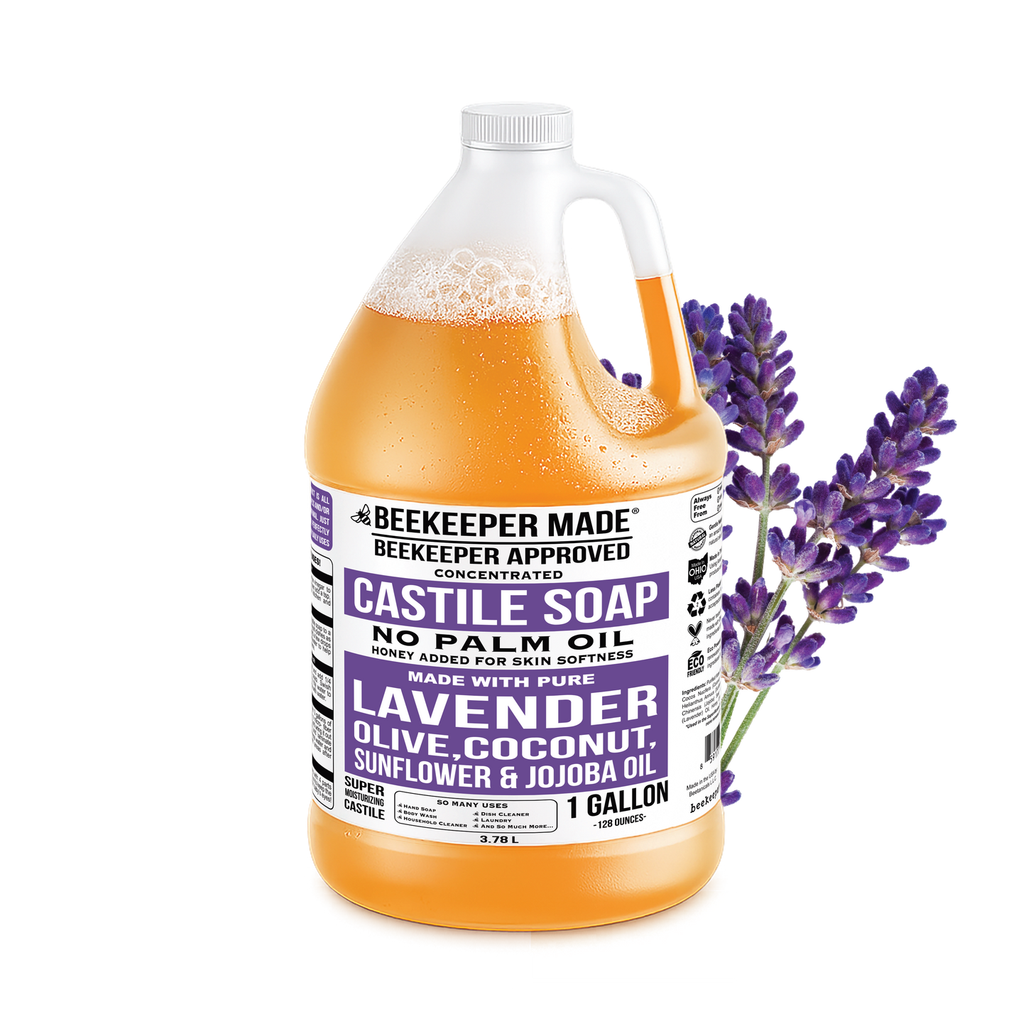 1 GALLON LIQUID NATURAL CASTILE SOAP