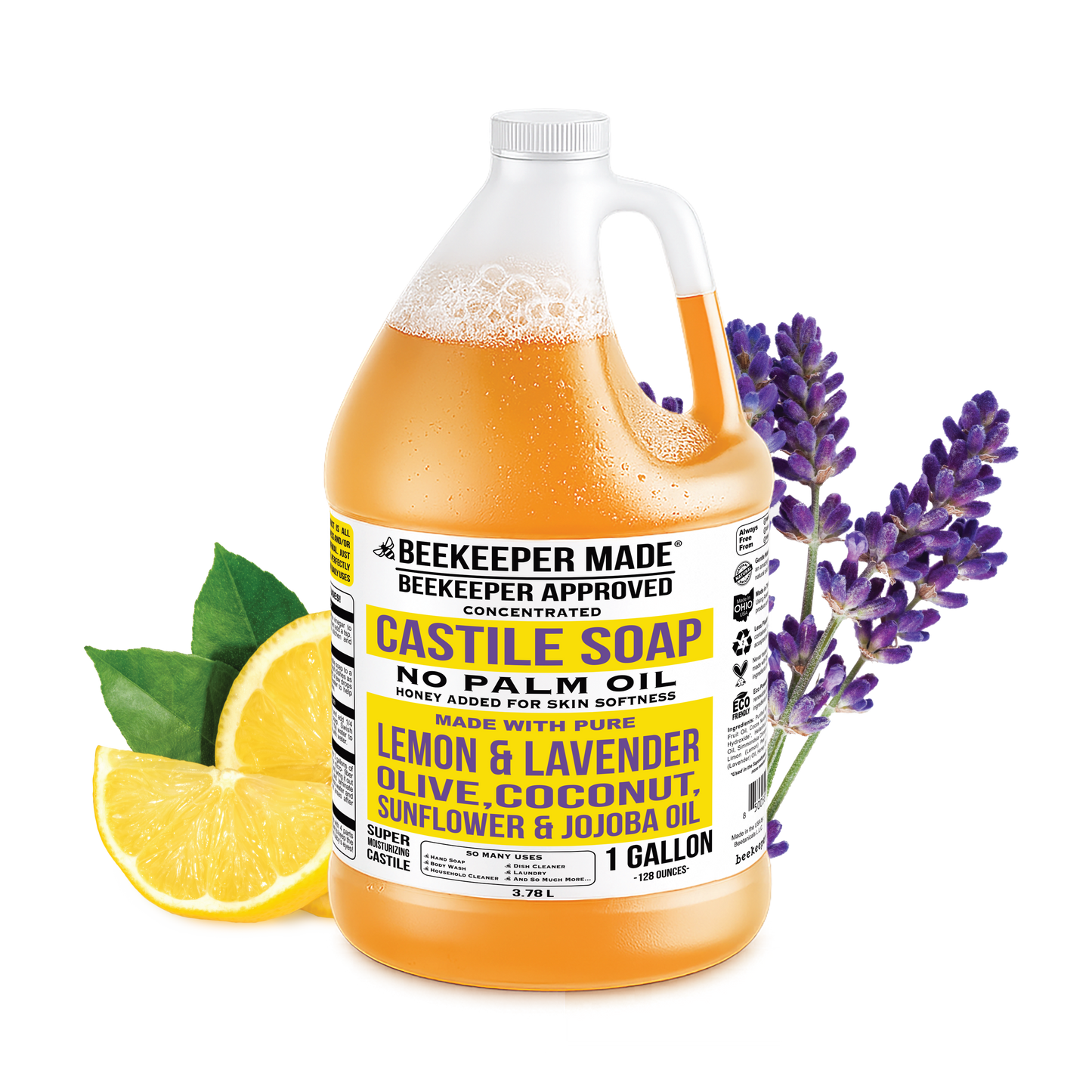 1 GALLON LIQUID NATURAL CASTILE SOAP