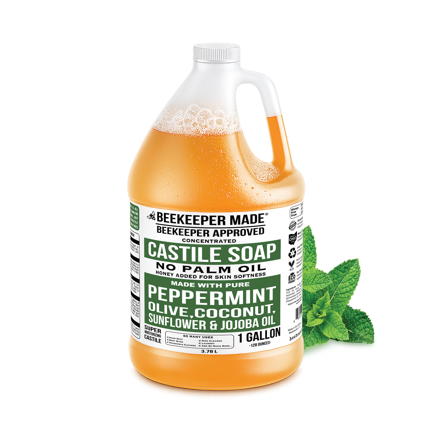 1 GALLON LIQUID NATURAL CASTILE SOAP