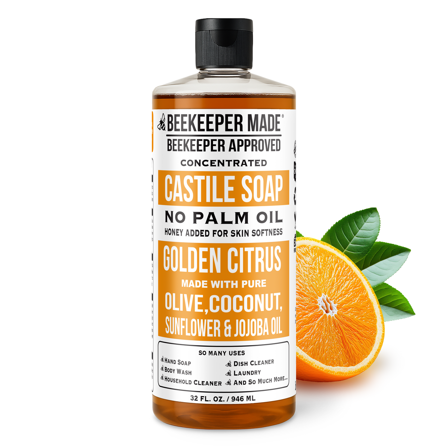 32 OUNCE LIQUID NATURAL CASTILE SOAP